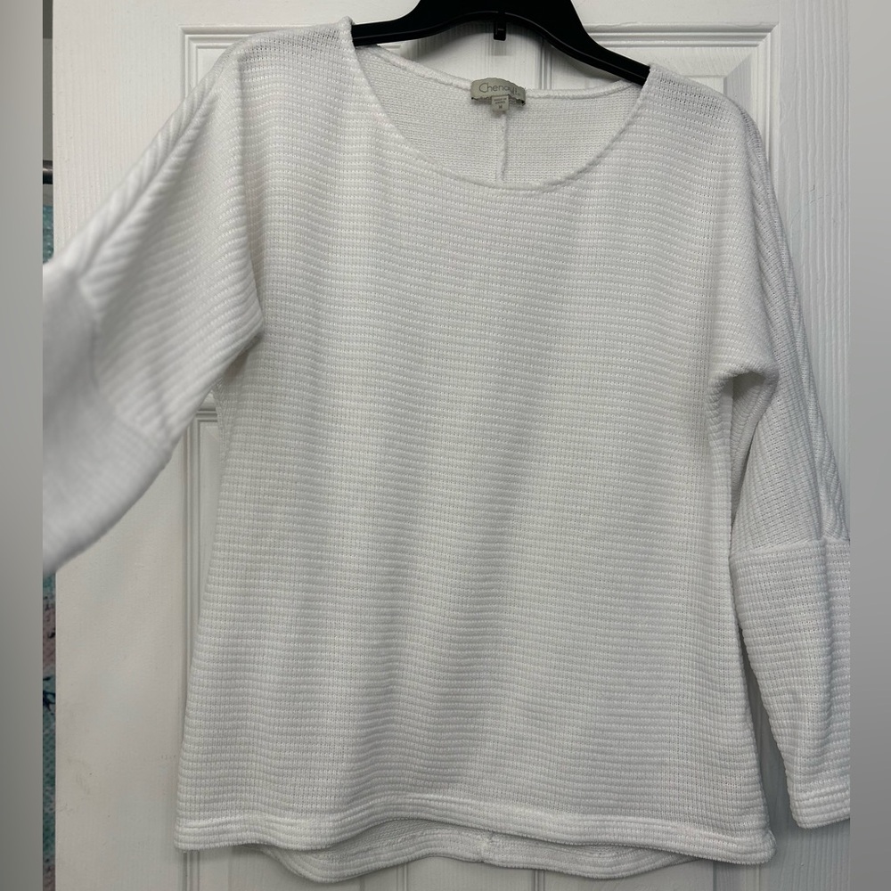 Chenault Cream Textured Knit Top